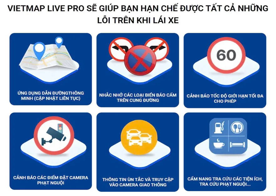 Các tính năng nổi bật của ứng dụng VIETMAP LIVE Pro